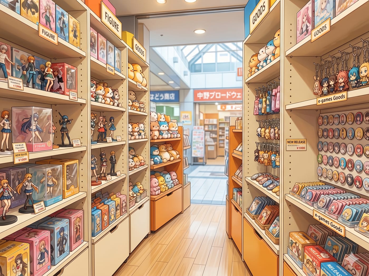 中野ブロードウェイ内のe-gamesホビーグッズ販売店